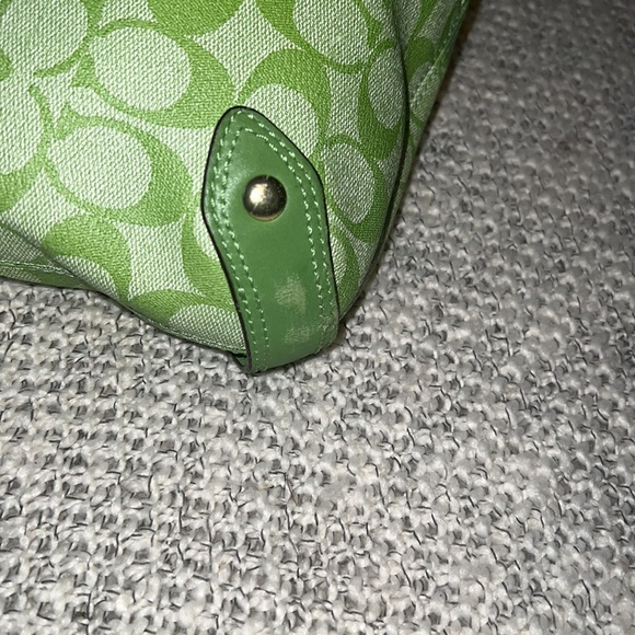 Heritage Green & White Coach bag - Picture 5 of 9